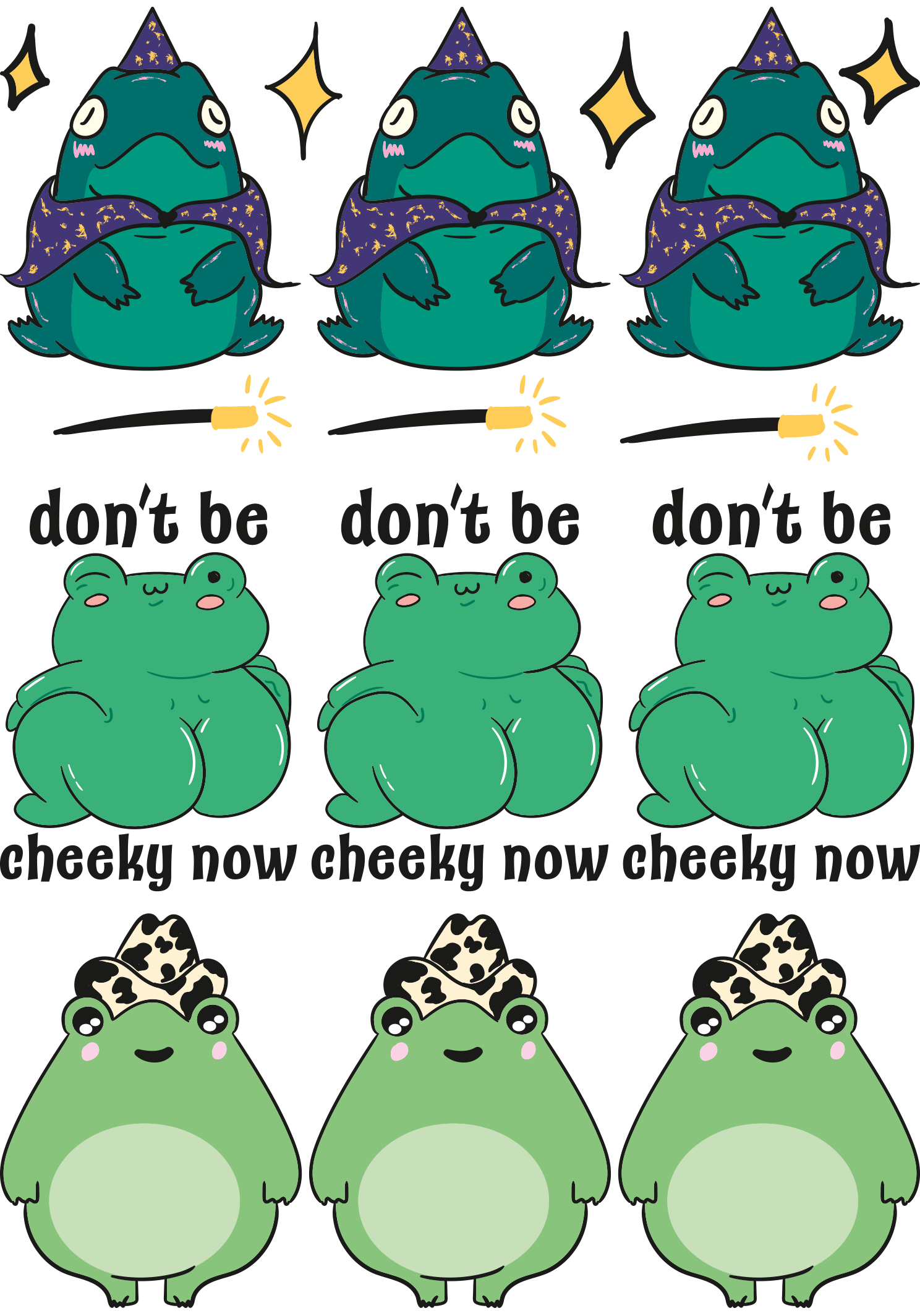 PRI00414 - Comic Rub-On Stickerbogen Frosch don´t be cheeky