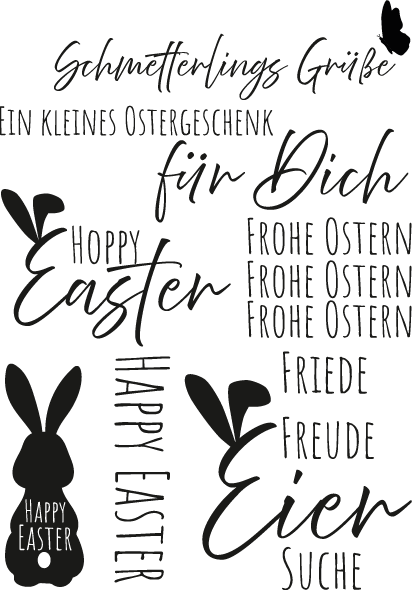 PRI00819 - Ostern Rub-On Stickerbogen Ei Love You Schwarz Kopie